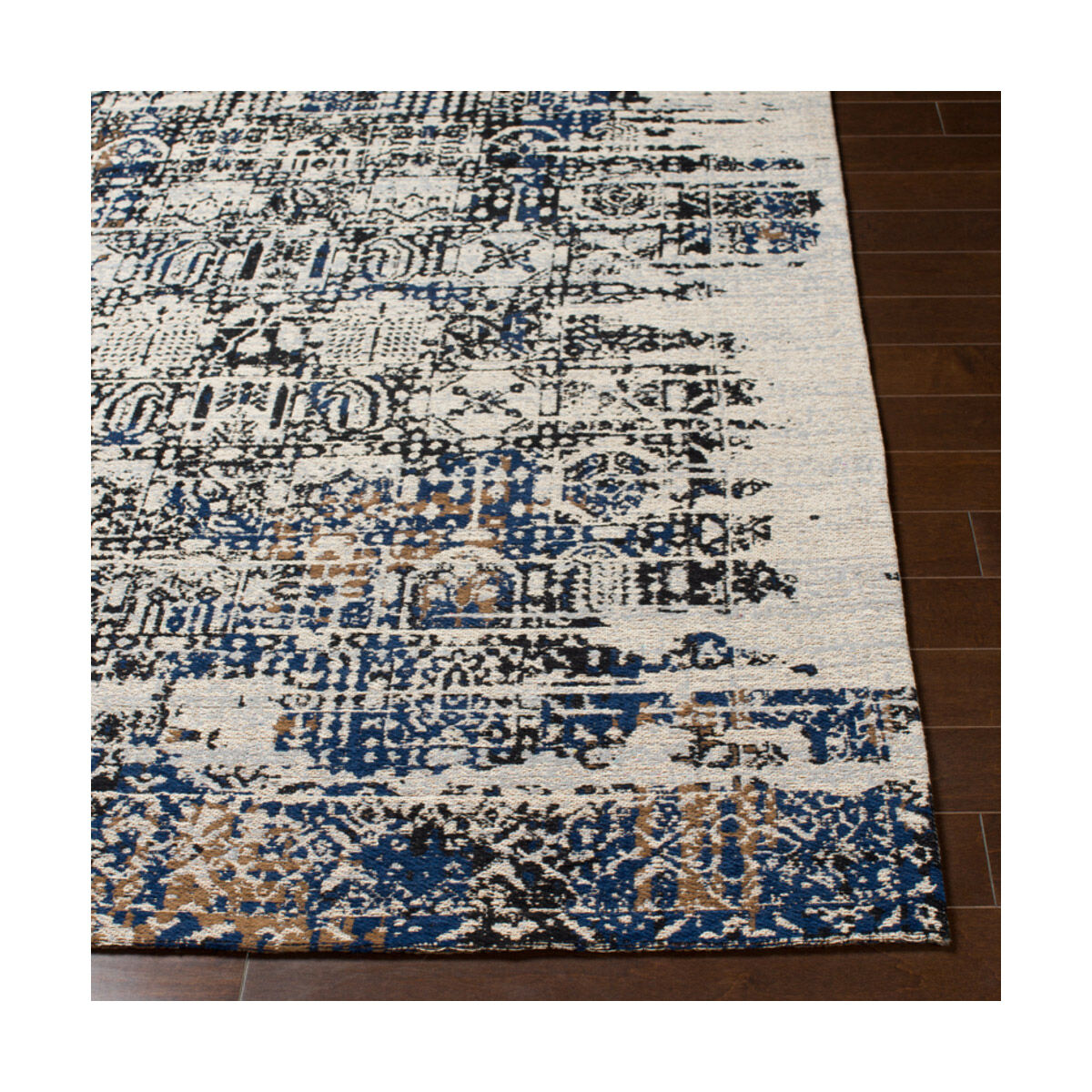 Javan 36 X 24 inch Navy/Charcoal/Camel/Ivory/Denim Rugs, Rectangle