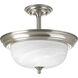 Laurinda 2 Light 13.19 inch Brushed Nickel Semi-Flush Mount Convertible Ceiling Light