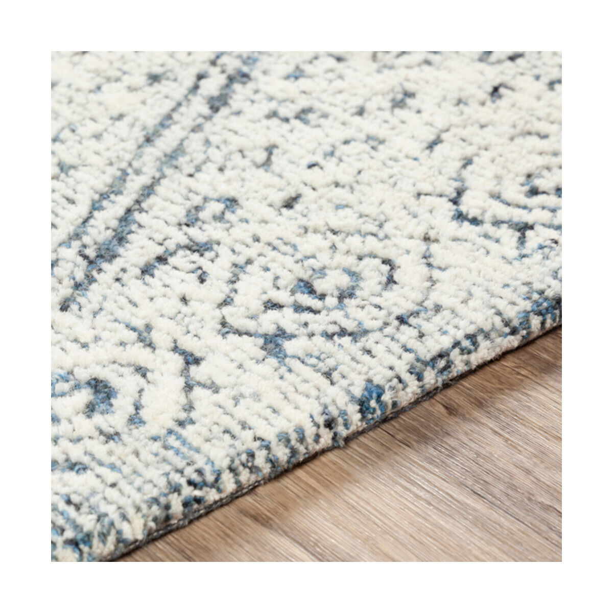 Ellen 36 X 24 inch Navy/Ice Blue/Cream Rugs