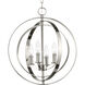 Buster 4 Light 16 inch Polished Nickel Foyer Pendant Ceiling Light