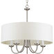 Victor 5 Light 22 inch Brushed Nickel Chandelier Ceiling Light