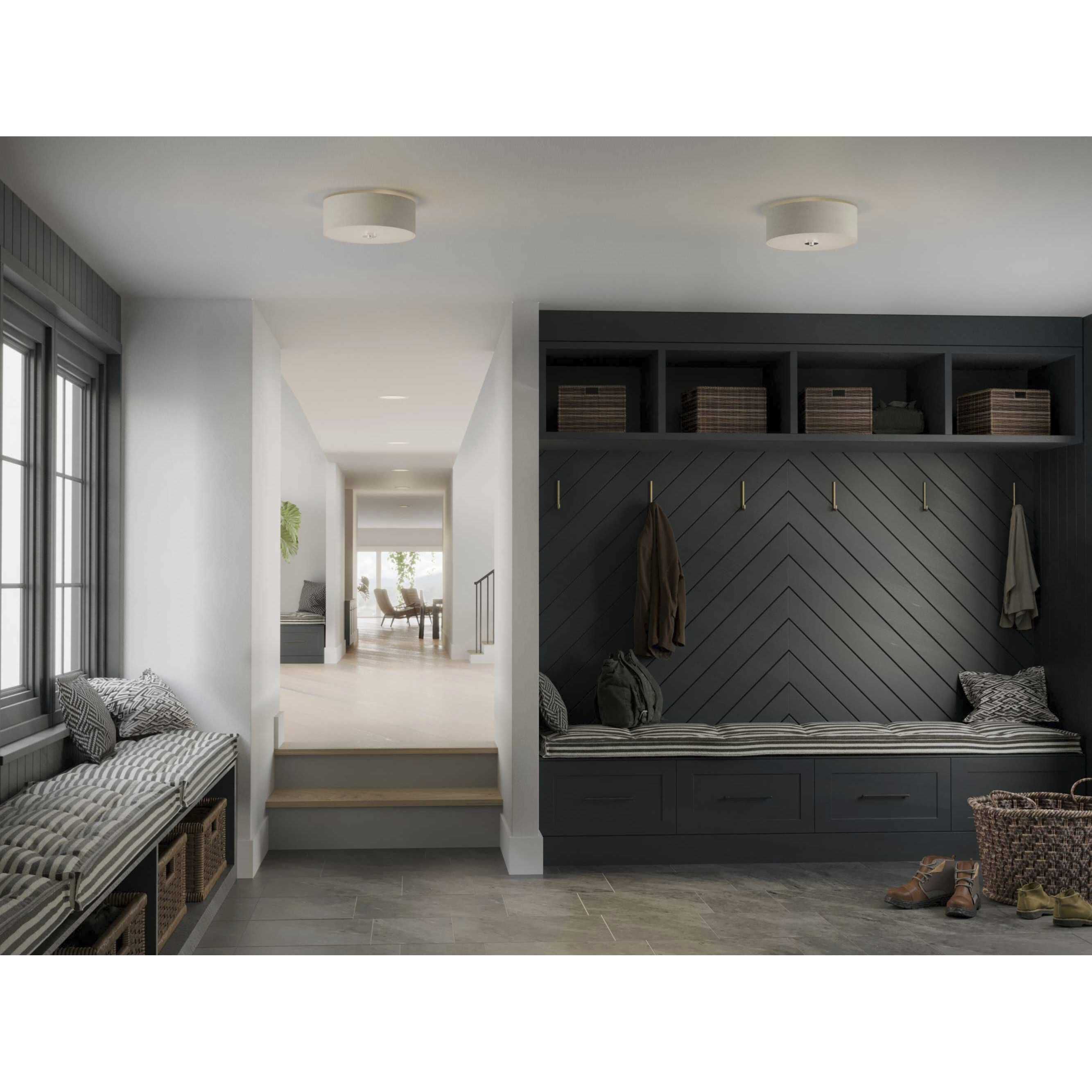 Mark 2 Light 13 inch Brushed Nickel Flush Mount Ceiling Light