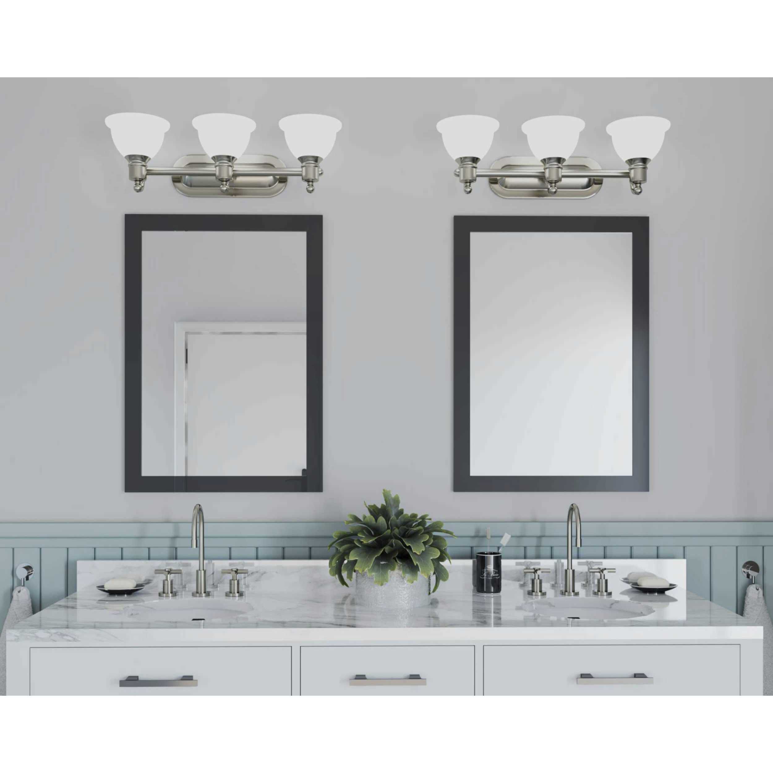 Beacher 3 Light 27.5 inch Brushed Nickel Bath Vanity Wall Light