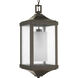 Barnett 1 Light 9.5 inch Antique Bronze Outdoor Hanging Lantern, Design Series