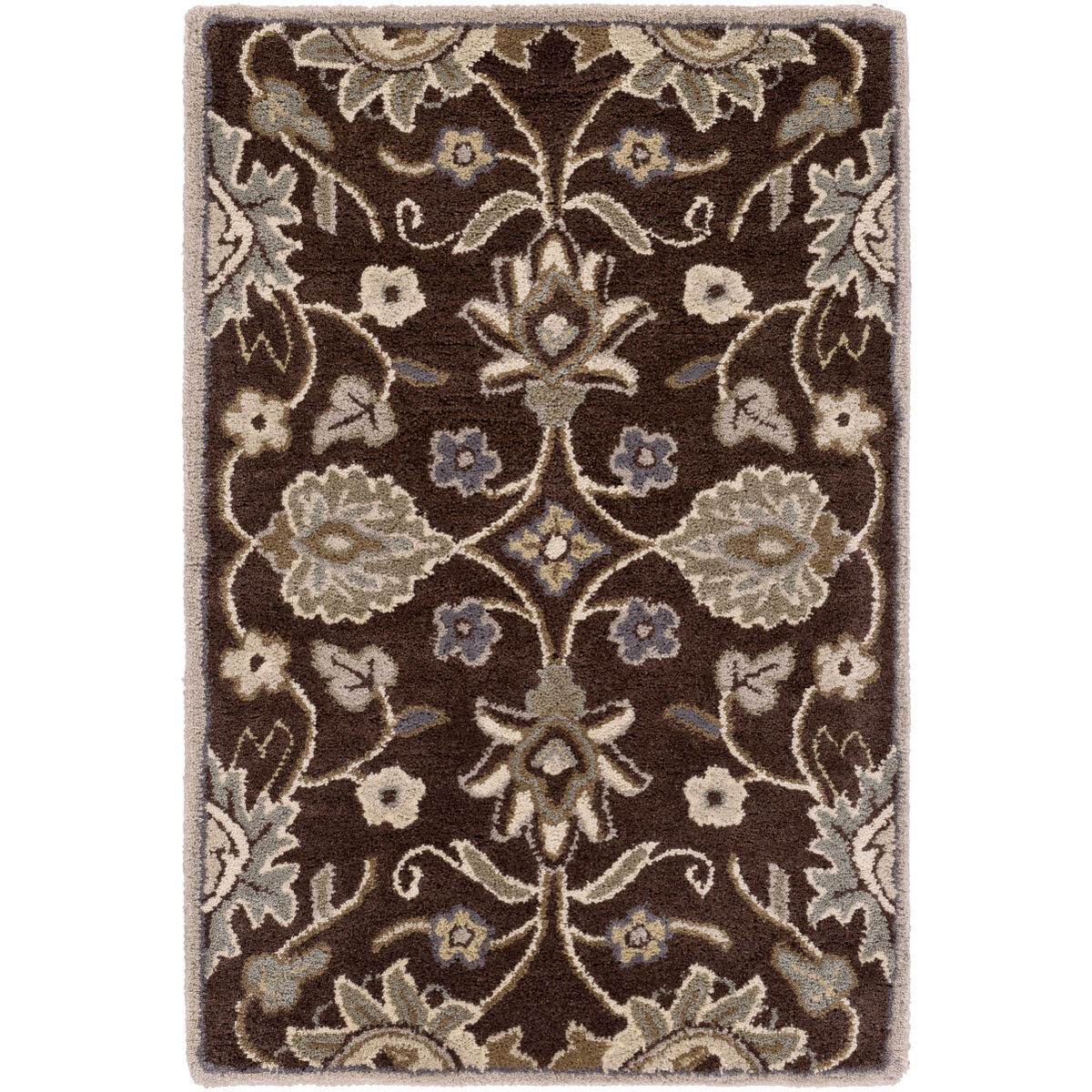 Edda 48 X 48 inch Dark Brown/Taupe/Khaki/Medium Gray/Charcoal Rugs, Wool