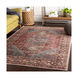 Ivory 87 X 63 inch Dark Plum Rug, Rectangle