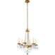 Equinox 6 Light 22 inch Distressed Gold Leaf Chandelier Ceiling Light