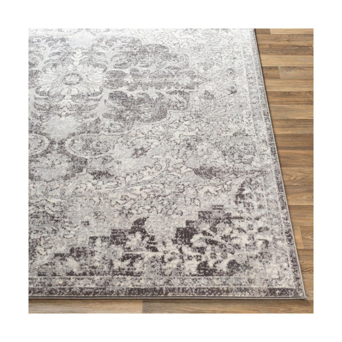 Speck 87 X 63 inch Silver Gray/White/Charcoal Rugs