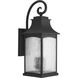 Corrina 3 Light 24 inch Textured Black Outdoor Wall Lantern, Large