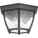 Natalie 2 Light 11 inch Textured Black Outdoor Flush Mount