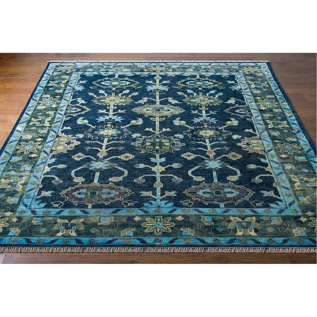 Kinsey 132 X 96 inch Medium Green Rug, Rectangle