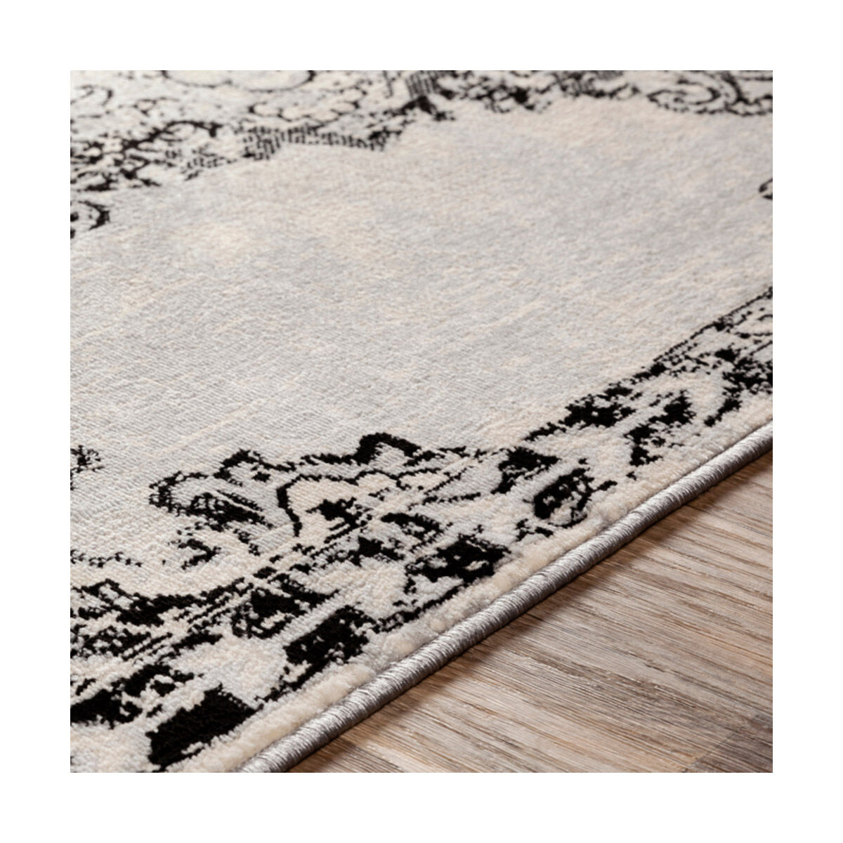 Creighton 87 X 63 inch Silver Gray/Medium Gray/Cream/Black Rugs
