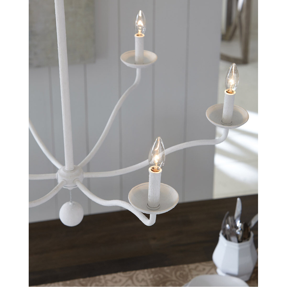 Ultima 6 Light 32.5 inch Plaster White Chandelier Ceiling Light