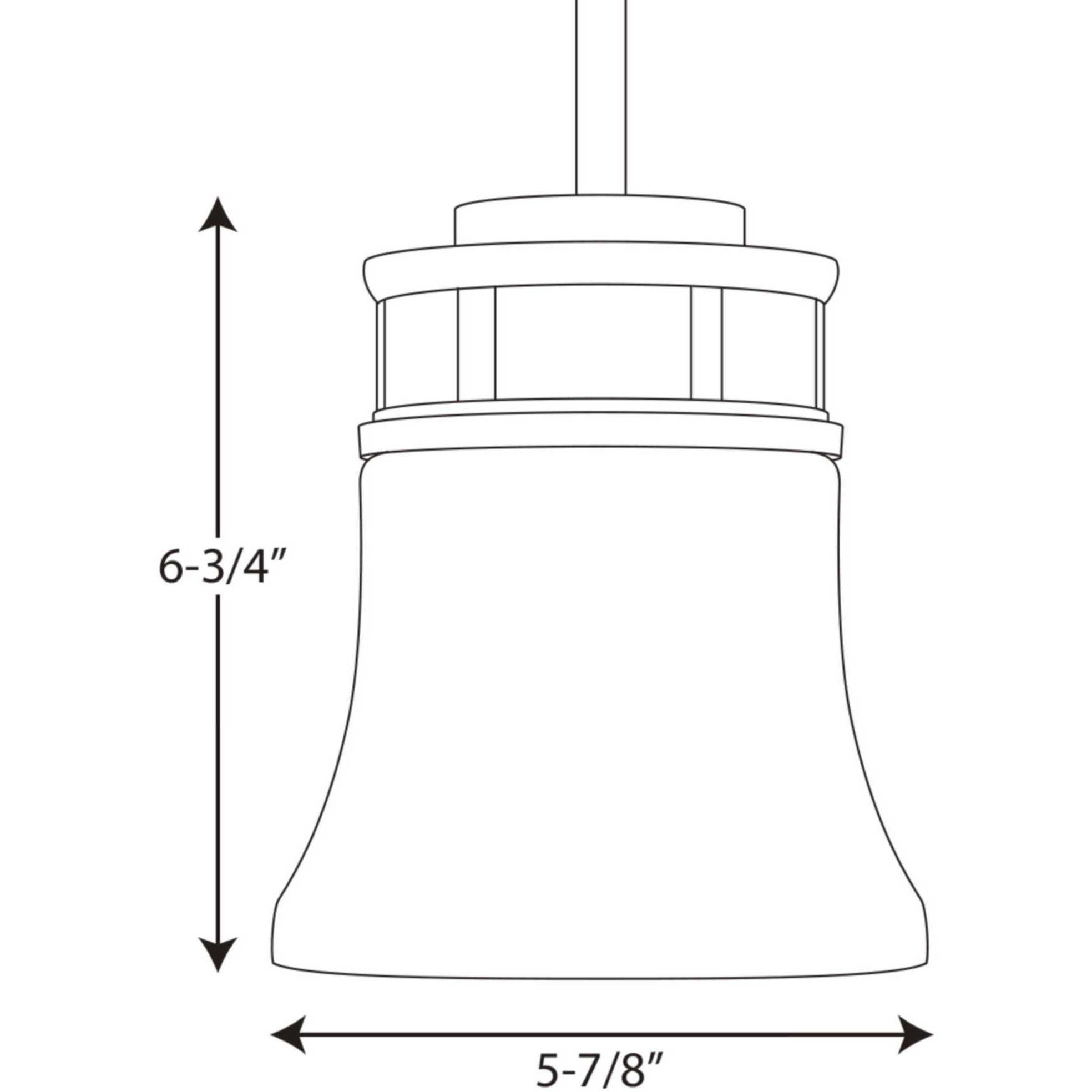 Read 1 Light 6 inch Polished Chrome Mini-Pendant Ceiling Light