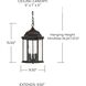 Severinus 3 Light 9.5 inch Old Bronze Outdoor Hanging Lantern