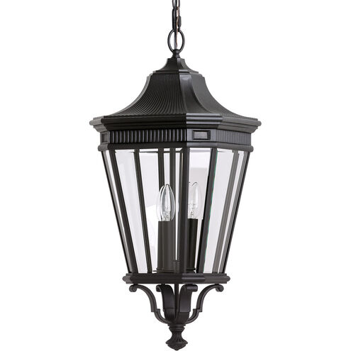 Quade 3 Light 12 inch Black Outdoor Hanging Lantern