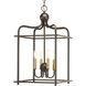Stokley 4 Light 15 inch Antique Bronze Pendant Ceiling Light, Design Series