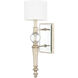 Nevada 1 Light 6 inch Gilded Silver Sconce Wall Light