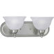 Hagley 2 Light 18 inch Brushed Nickel Bath Vanity Wall Light