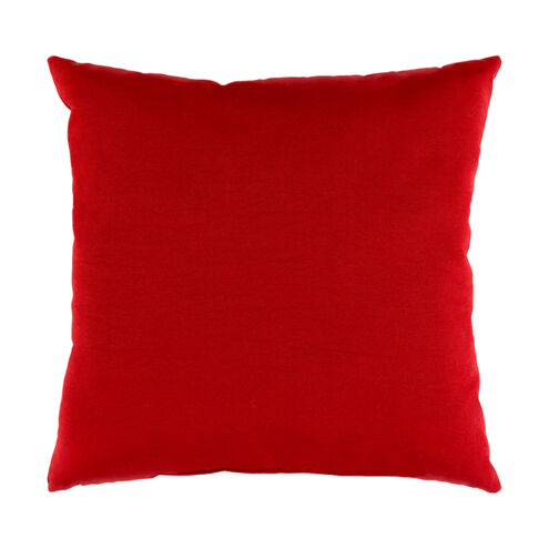 Tacy 20 X 20 inch Red Outdoor Pillow Cover, Square