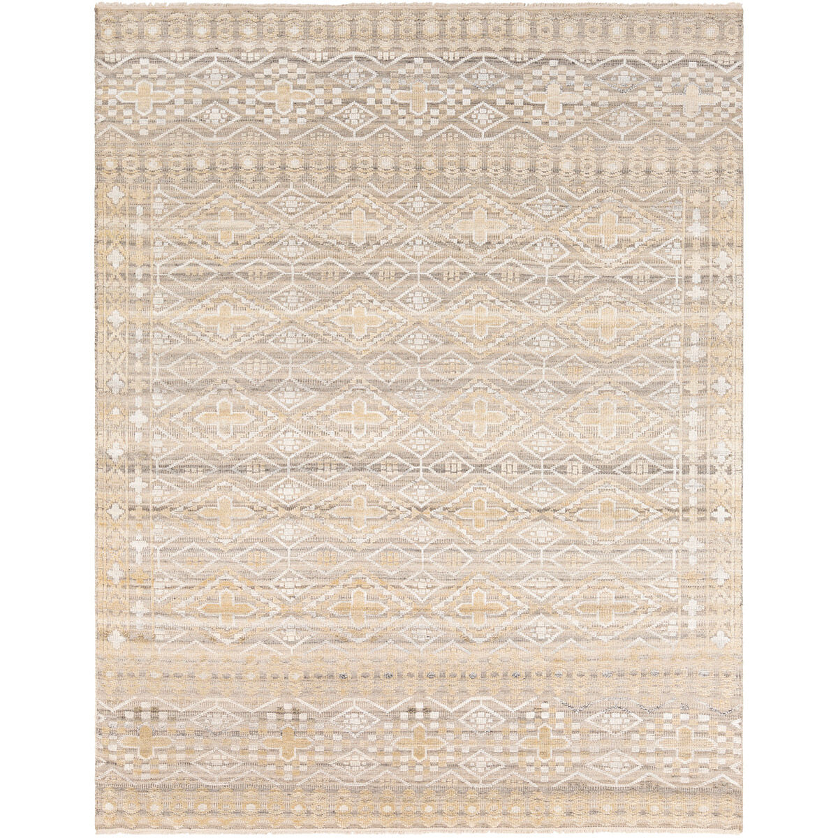 Hollis 108 X 72 inch Tan/Khaki/White/Black Rugs