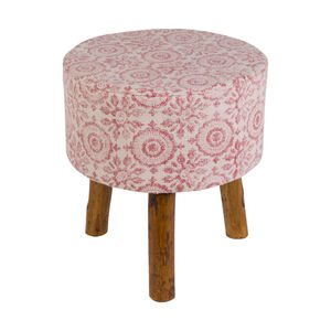 Maurice 17 inch Pink Stool, Cube