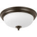 Campbell LED 15 inch Antique Bronze Flush Mount Ceiling Light, Progress LED