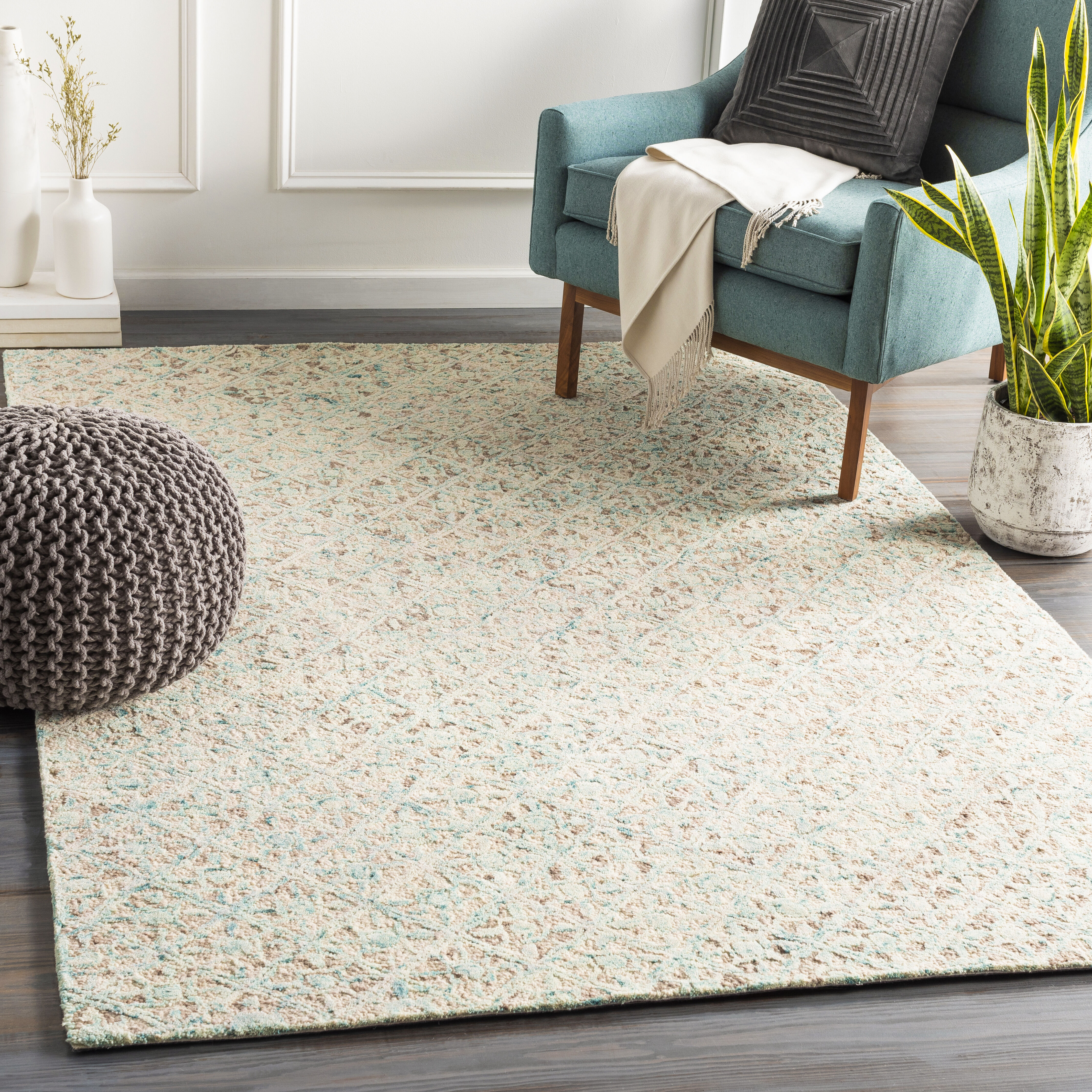 Bayard 36 X 24 inch Light Sage Rug, Rectangle