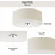 Mark 2 Light 13 inch Brushed Nickel Flush Mount Ceiling Light