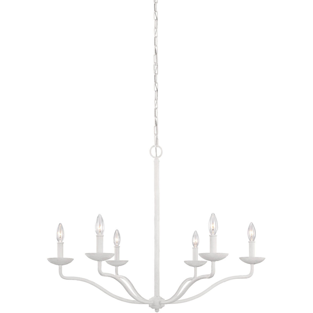 Ultima 6 Light 32.5 inch Plaster White Chandelier Ceiling Light