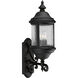 Renee 3 Light 26 inch Textured Black Outdoor Wall Lantern