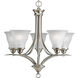 Nerissa 5 Light 23 inch Brushed Nickel Chandelier Ceiling Light