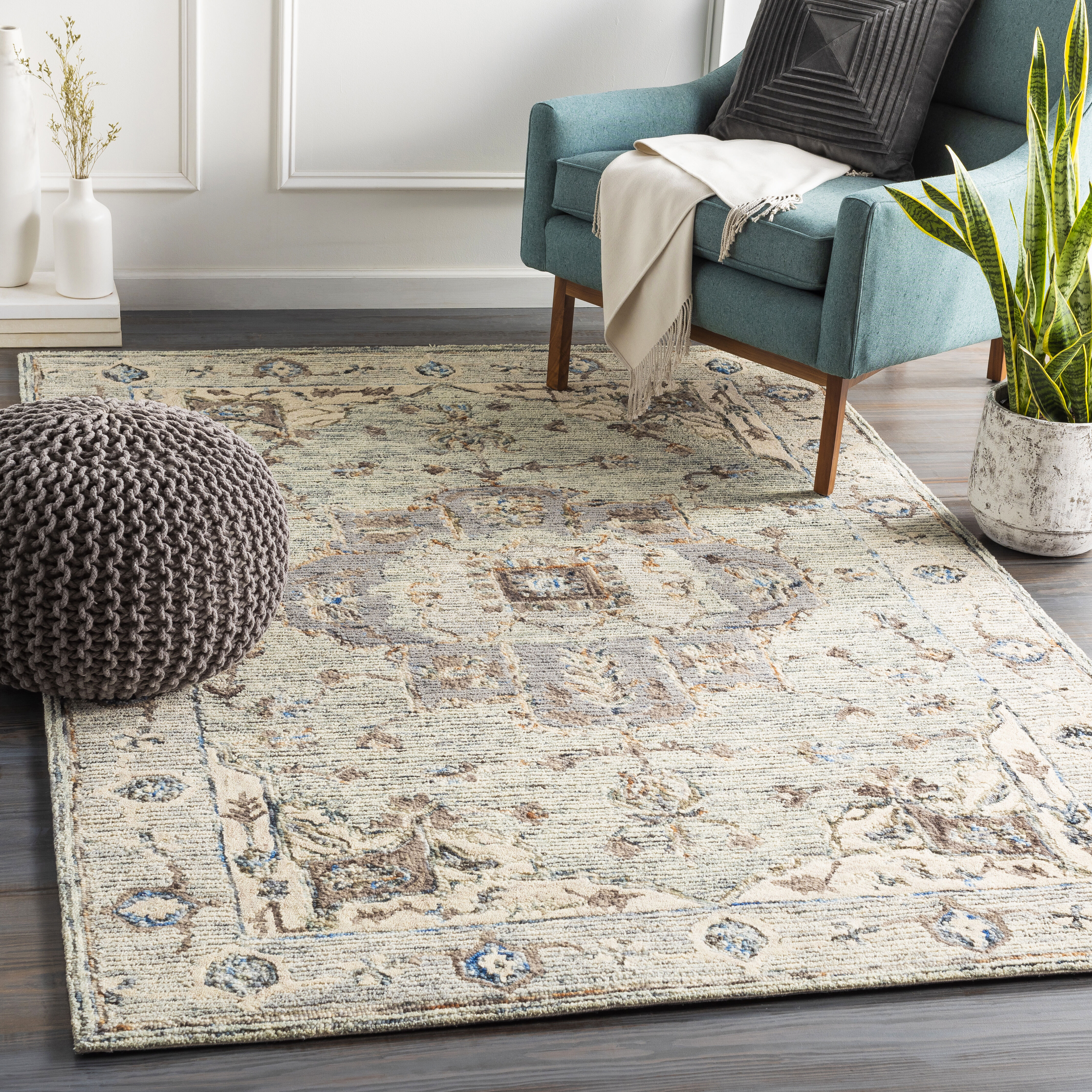 Bayard 90 X 60 inch Light Sage Rug, Rectangle