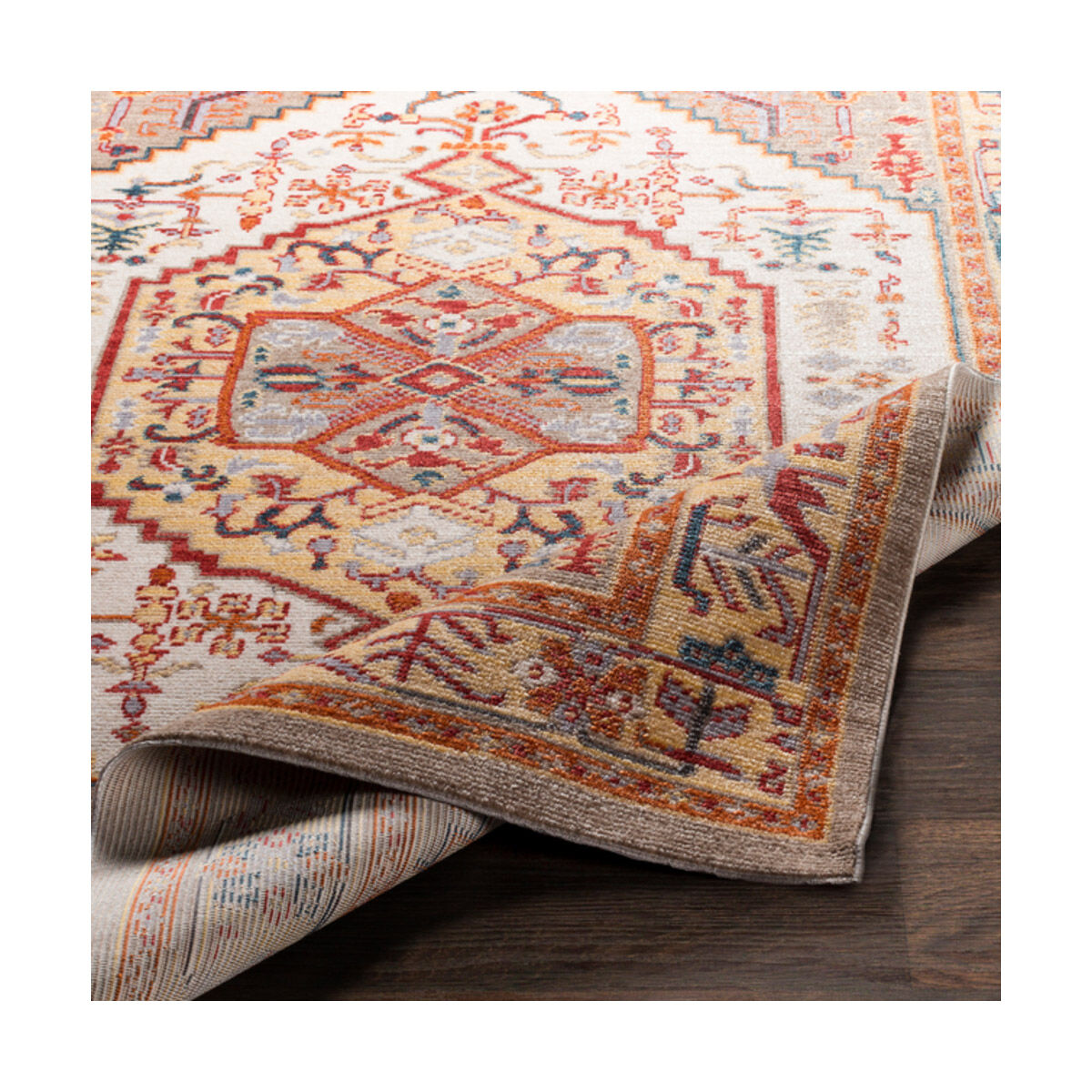 Grace 34 X 24 inch Taupe/Blush/Burnt Orange/Butter/Bright Red/Navy Rugs, Rectangle