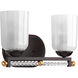 Duffy 2 Light 13.38 inch Antique Bronze Bath Vanity Wall Light, Design Series