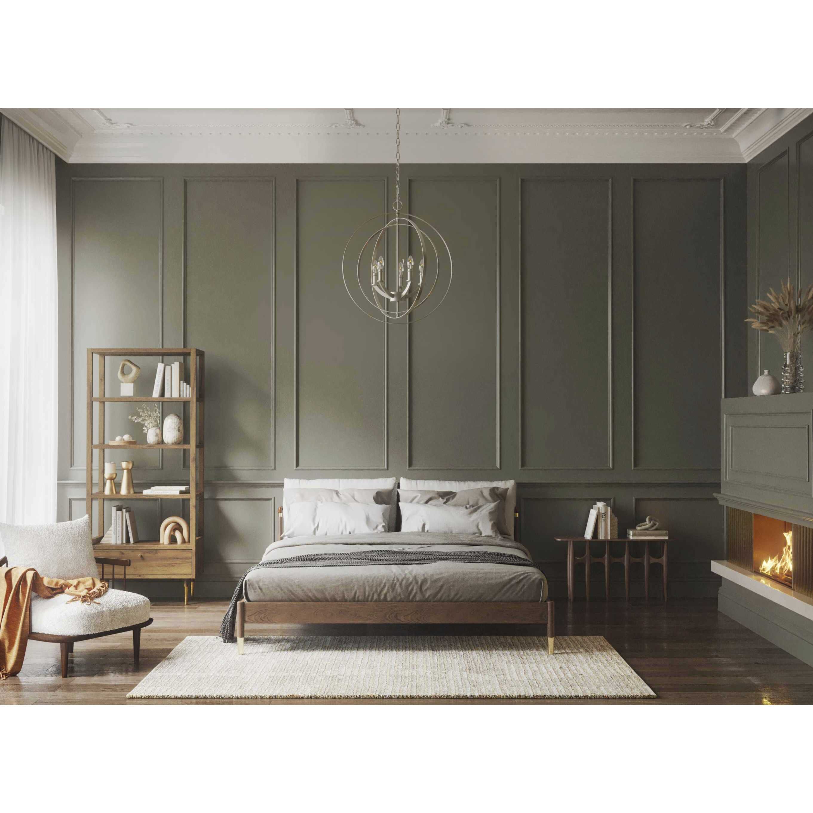 Buster 5 Light 22 inch Burnished Silver Chandelier Ceiling Light