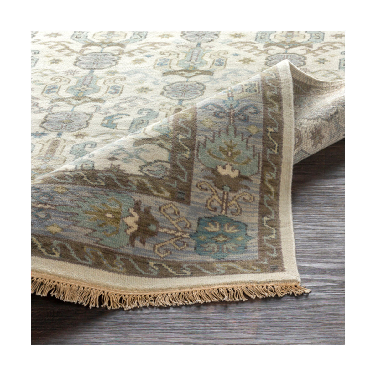 Douglas 69 X 45 inch Ivory/Denim/Olive/Teal/Moss/Mauve Rugs, Wool