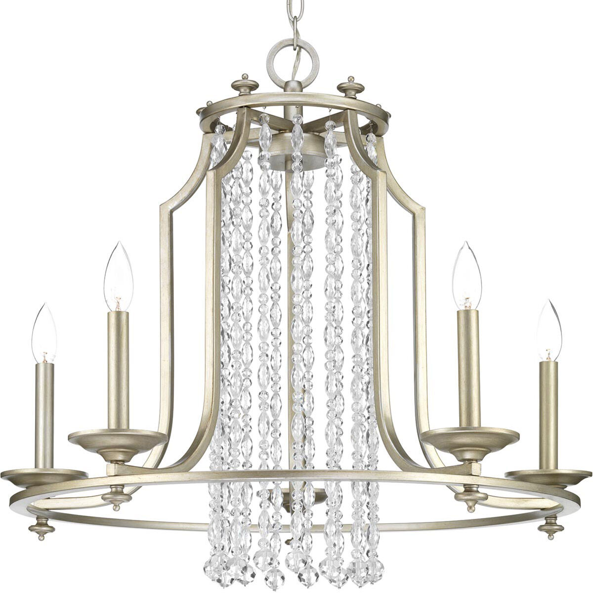 Wayland 5 Light 28 inch Silver Ridge Chandelier Ceiling Light, Design Series