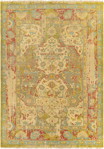Garnet 132 X 96 inch Olive Rug, Rectangle
