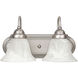 Booker 2 Light 14 inch Matte Nickel Vanity Light Wall Light