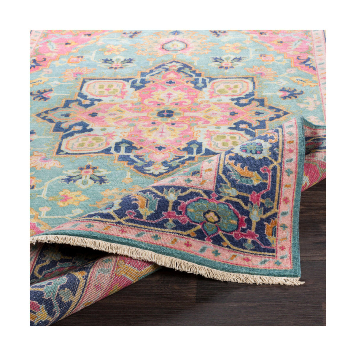 Kinsey 132 X 96 inch Teal Rug, Rectangle