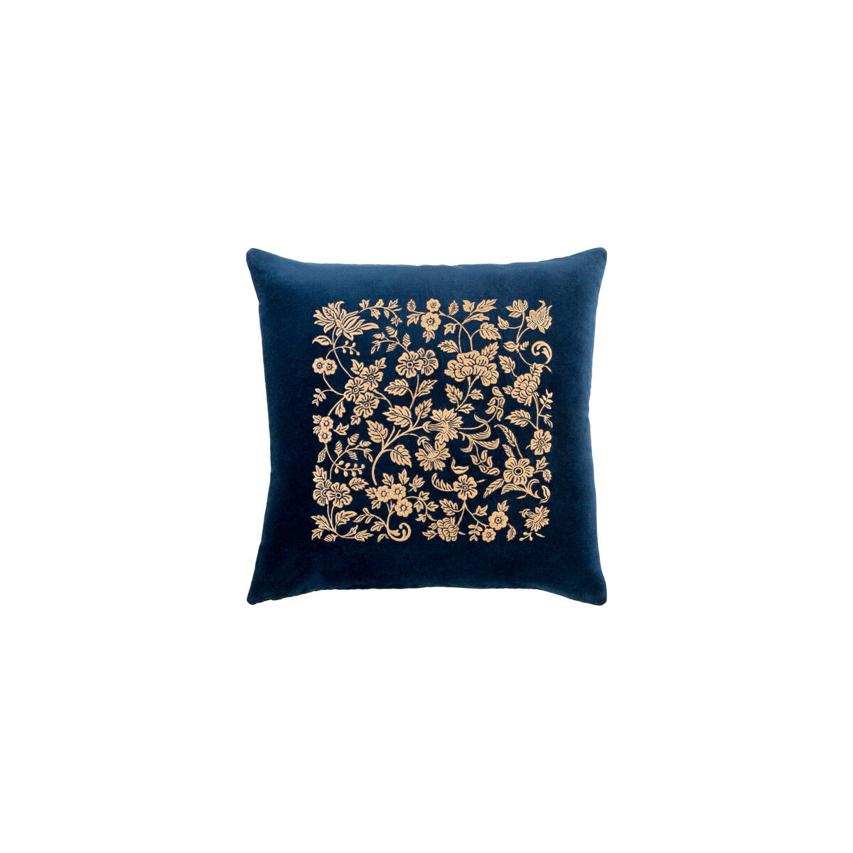 Hendrick 22 X 22 inch Navy and Butter Throw Pillow