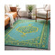 Luella 102 X 66 inch Emerald/Lime/Olive/Aqua/Dark Green/Light Gray Rugs, Wool
