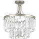 Benedict 3 Light 16 inch Silver Ridge Semi-Flush Mount Convertible Ceiling Light, Design Series