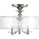 Dale 3 Light 18 inch Polished Nickel Semi-Flush Mount Convertible Ceiling Light, Design Series