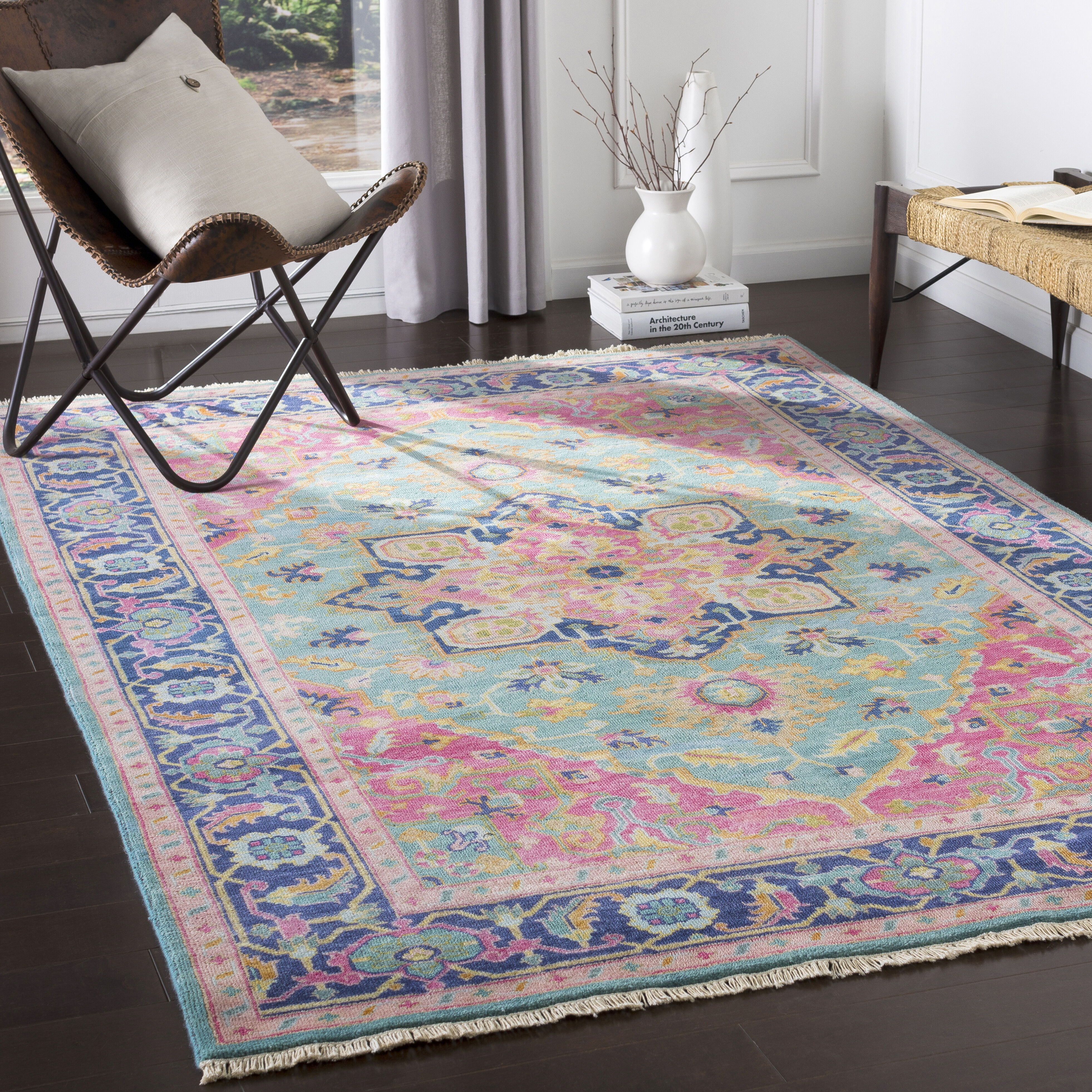 Kinsey 132 X 96 inch Teal Rug, Rectangle