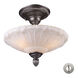Hamlet 3 Light 12 inch Dark Silver Semi Flush Mount Ceiling Light
