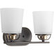 Leopolda 2 Light 14.13 inch Antique Bronze Bath Vanity Wall Light, Design Series