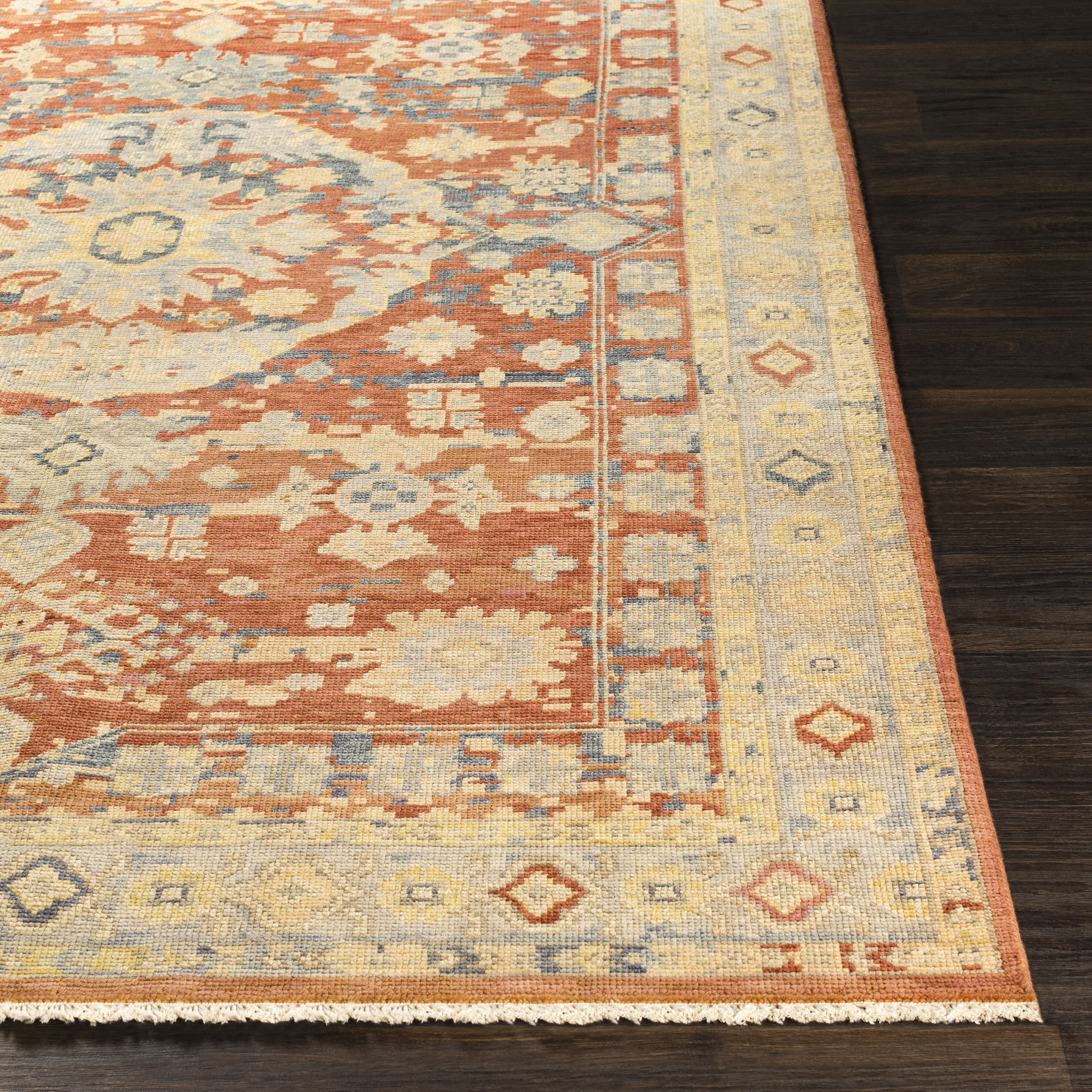 Nero 132 X 96 inch Brick Red Rug, Rectangle