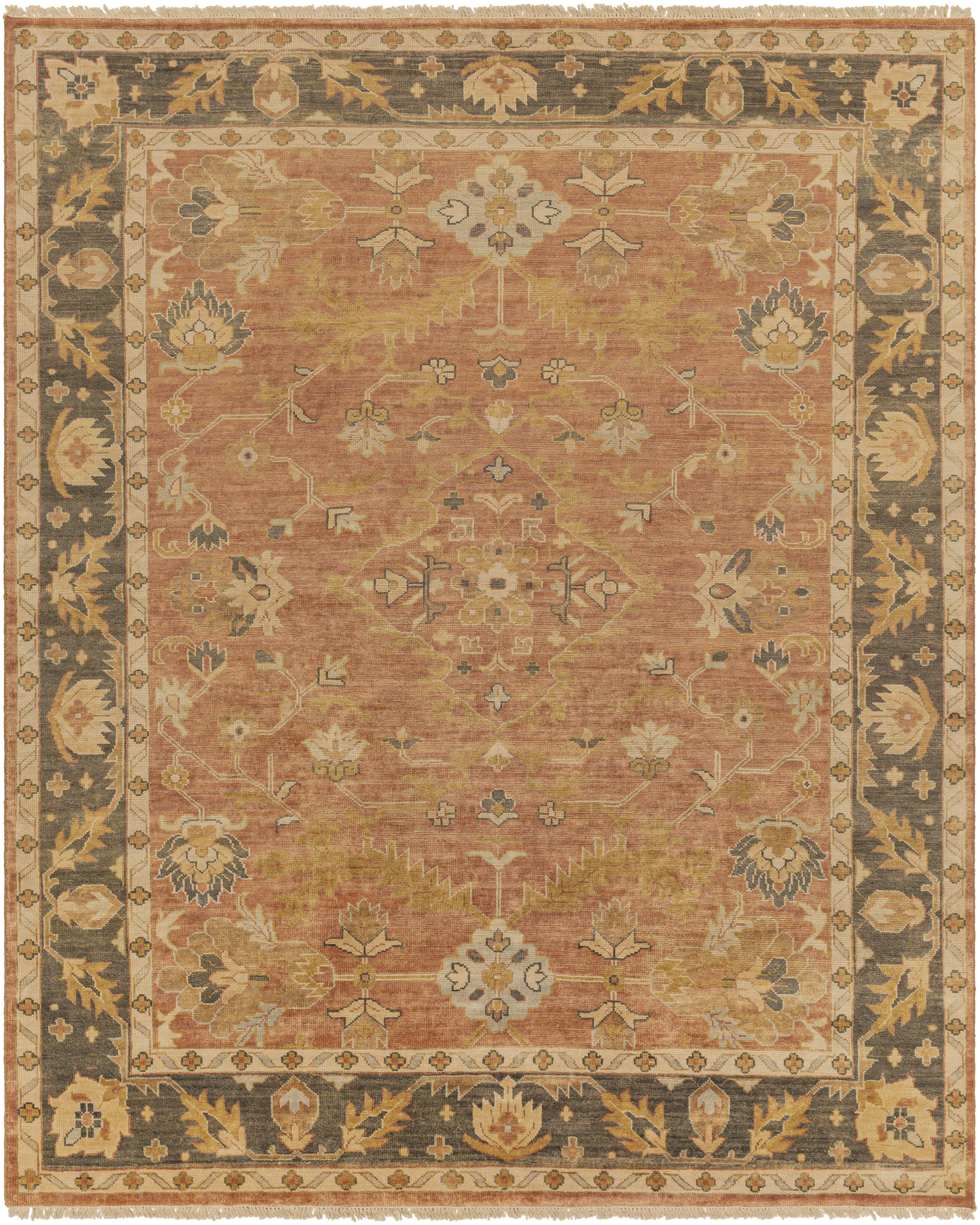Fantasia 117 X 93 inch Brown Rug, Rectangle